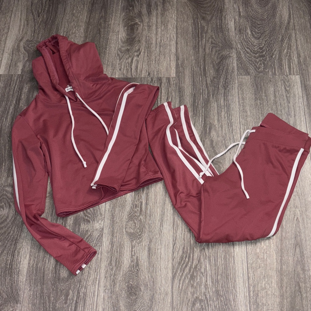 Pink Hoodie And Jogger Set